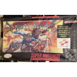 Sunset Riders 5' Flag Banner Poster Super Nintendo 1993 SNES Konami Shooter